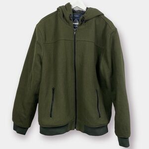 NEW American Rag CIE Wool Blend Coat Army Green Olive Size XL